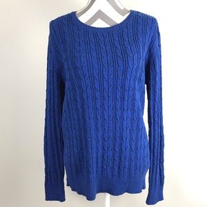 [ St John’s Bay ] Cobalt Blue Sweater Cable Knit